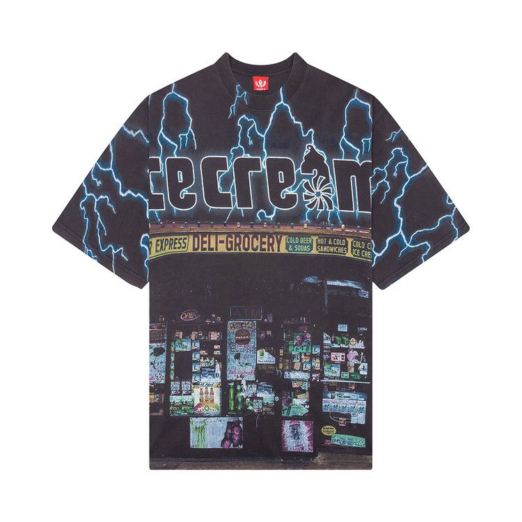 Icecream Static Short-Sleeve Oversized Knit 'Charcoal Art'