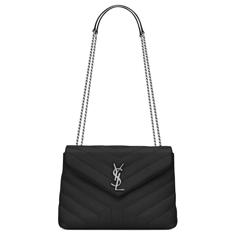 Saint Laurent Small Loulou Matelasse Leather Shoulder Bag 'Black'