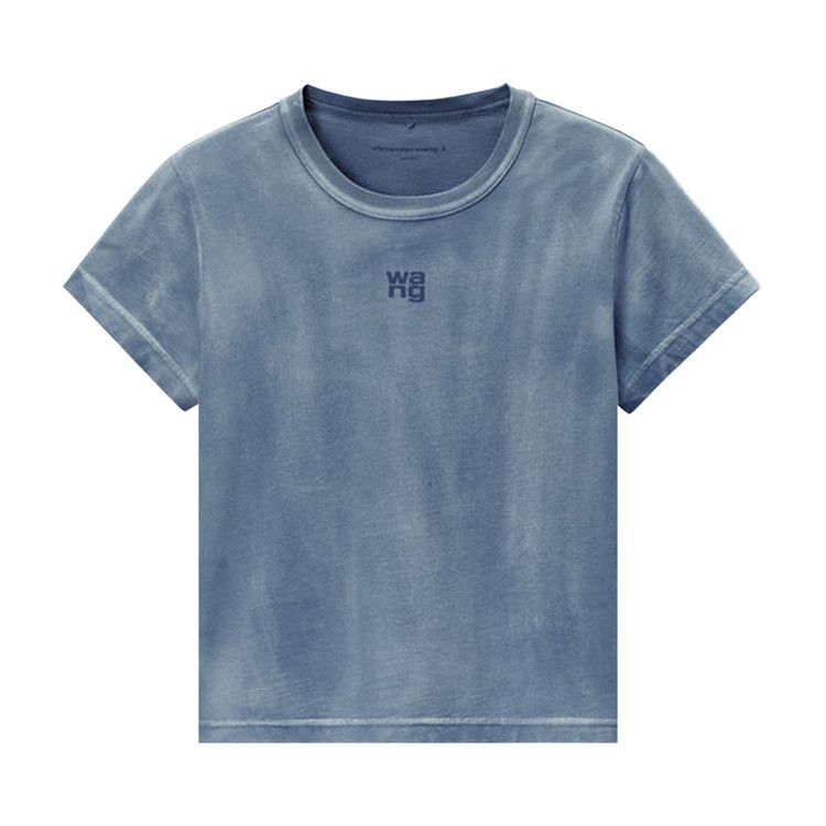 Alexander Wang Essential Jersey Puff Logo Shrunk Tee 'Washed Blue Ink'