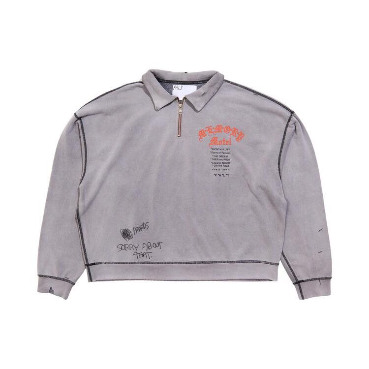 Paly Hollywood Sorry 'Bout That 1/4 Zip Crewneck 'Grey'