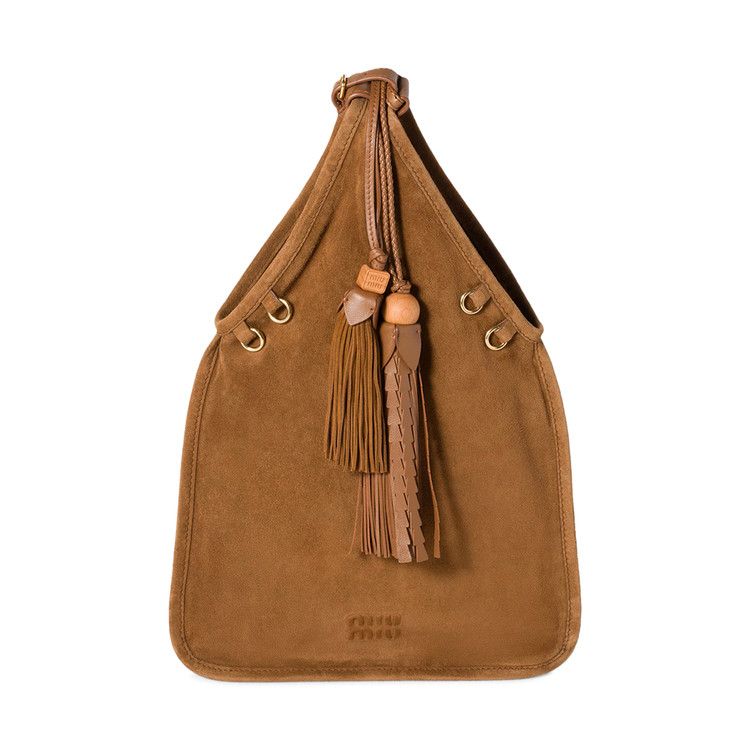 Miu Miu Suede Handbag With Tassels 'Rovere'