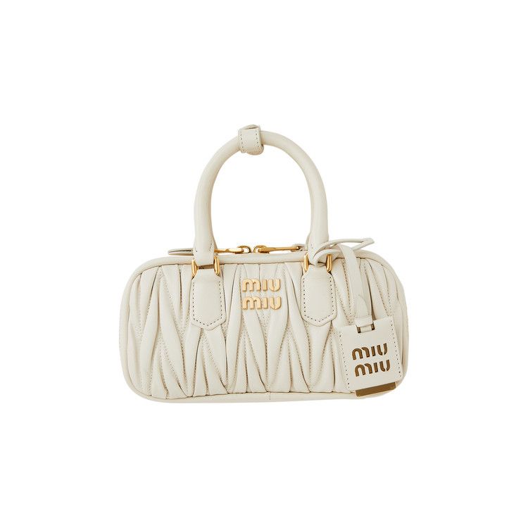 Miu Miu Arcadie Matelassé Nappa Leather Mini-Bag 'White'