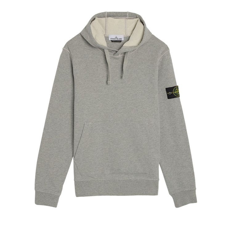 Stone Island Garment Dyed Fleece Hoodie 'Melange Grey'