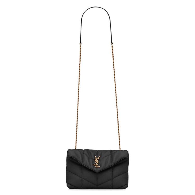 Saint Laurent Puffer Toy Bag In Quilted 'Nero'