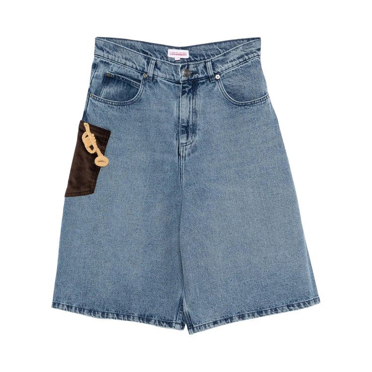 Charles Jeffrey Loverboy Crochet Trumpet Shorts 'Washed Denim'