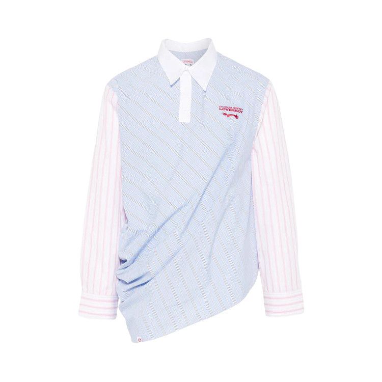 Charles Jeffrey Loverboy Topsy Turvy Shirt 'Blue/Pink Stripe'