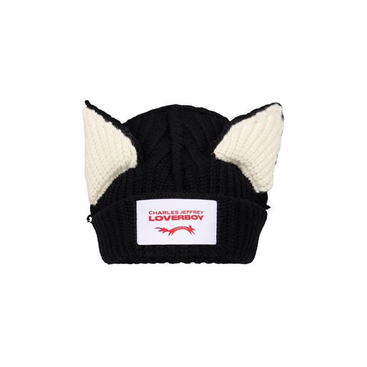 Charles Jeffrey Loverboy Chunky Ears Beanie 'Black/Ecru'