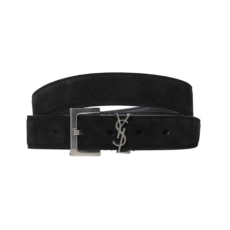 Saint Laurent Logo Plaque Belt 'Black'