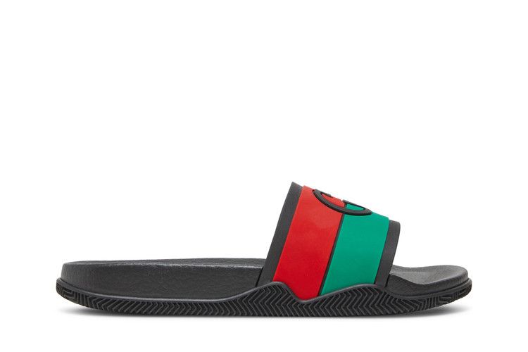 Gucci Slide 'Interlocking G - Black Red Green'