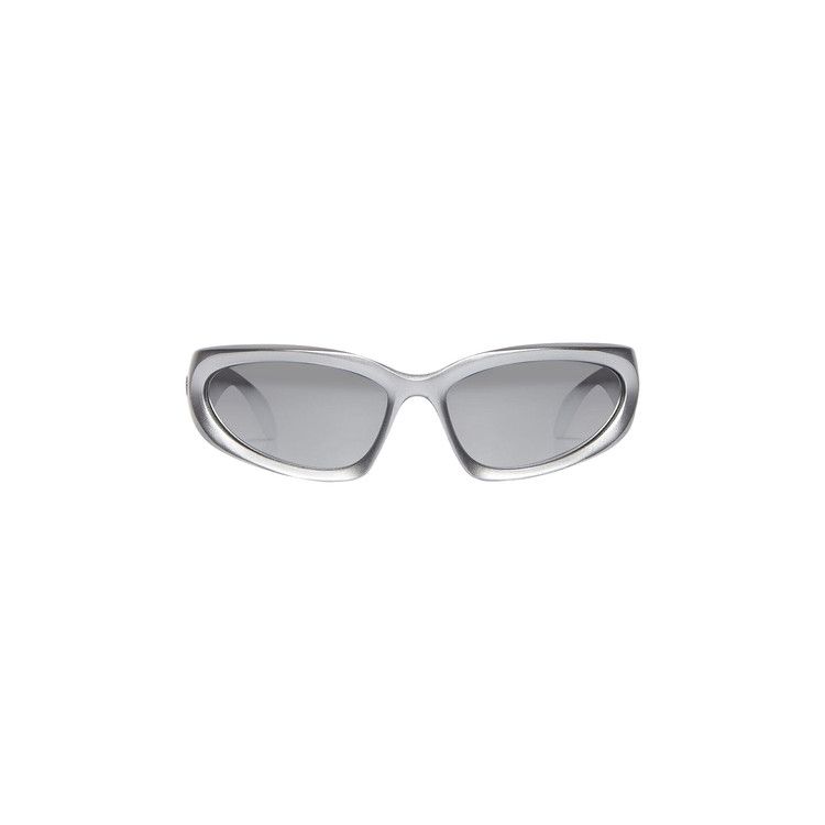 Balenciaga Swift Oval Sunglasses 'Silver'