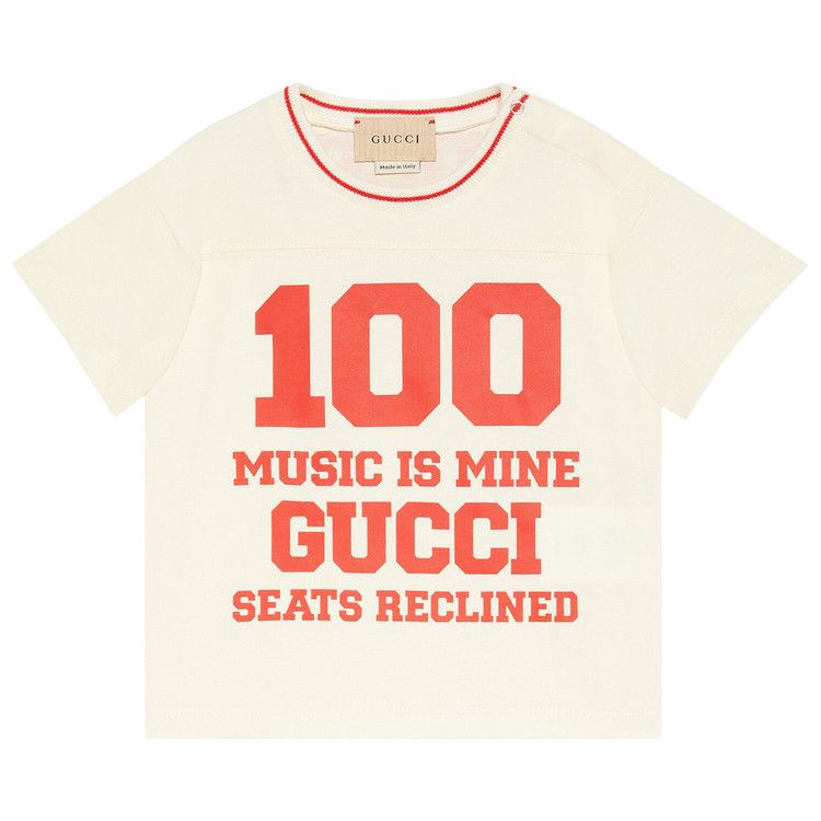 Gucci Kids Short-Sleeve Graphic Print T-Shirt 'White/Red'