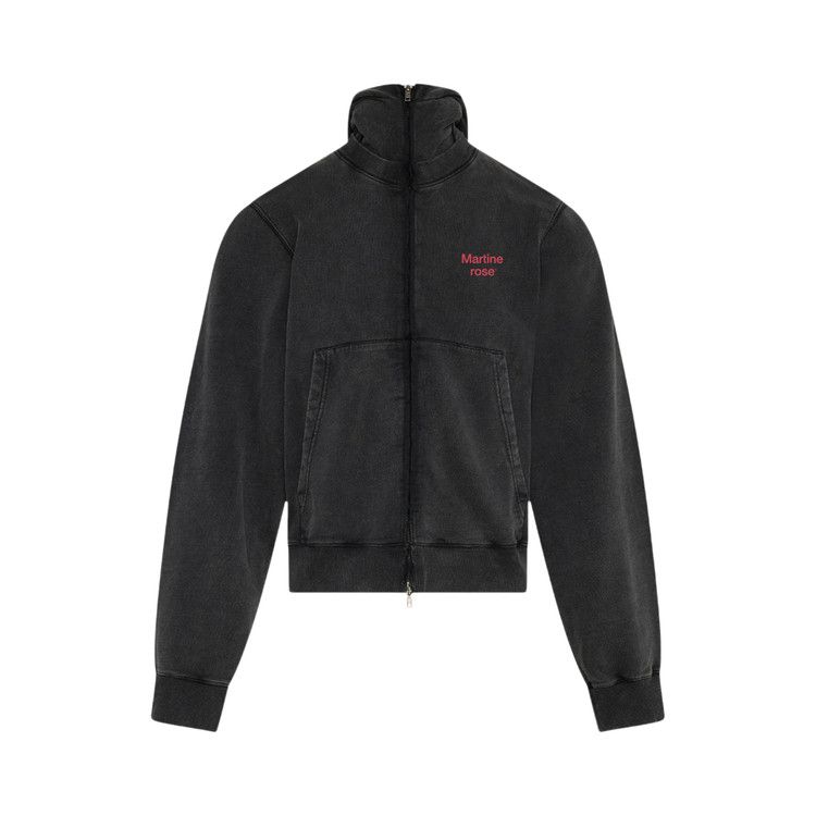 Martine Rose Hooded Zip Crew 'Black Washed'
