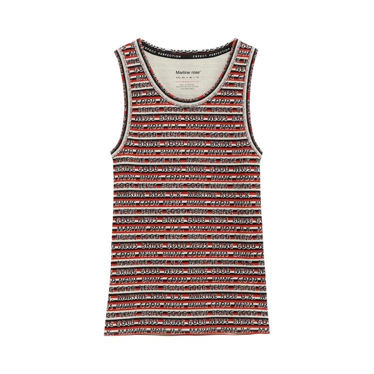 Martine Rose Vest 'Red/Grey Stripe'
