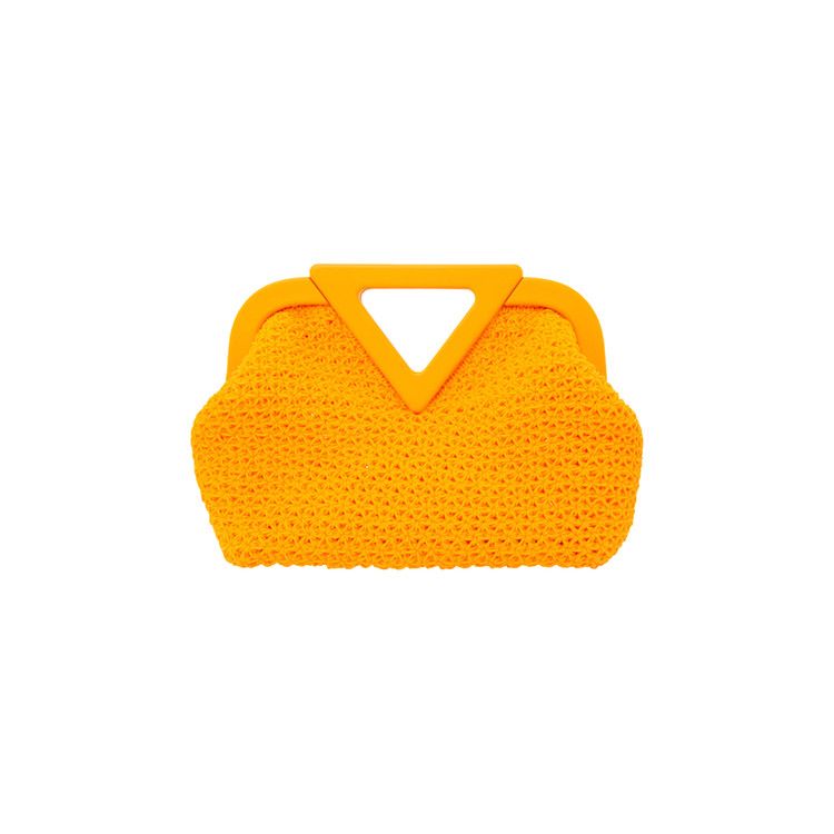 Bottega Veneta Rubber Crochet Clutch 'Tangerine'