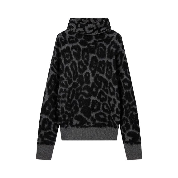 Stella McCartney Leopard Jacquard Jumper 'Black/Grey'