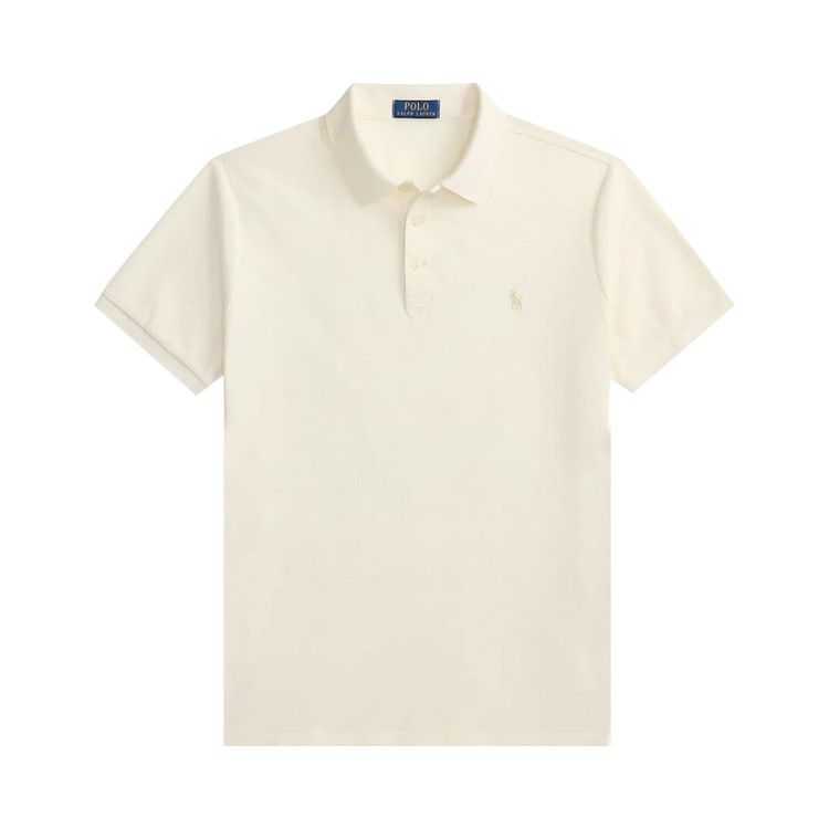 Polo Ralph Lauren Honeycomb Textured Custom Slim Polo Shirt 'Pale Cream'
