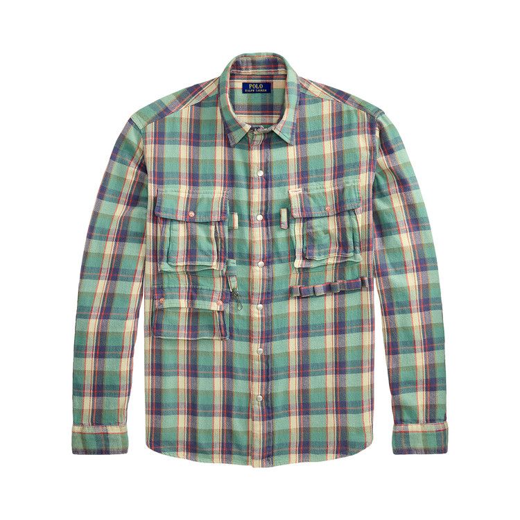 Polo Ralph Lauren Shirt 'Green Pink Multi'
