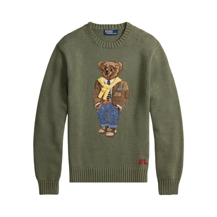 Polo Ralph Lauren Long-Sleeve Hudson Valley Bear Sweater 'Lovette Heather'