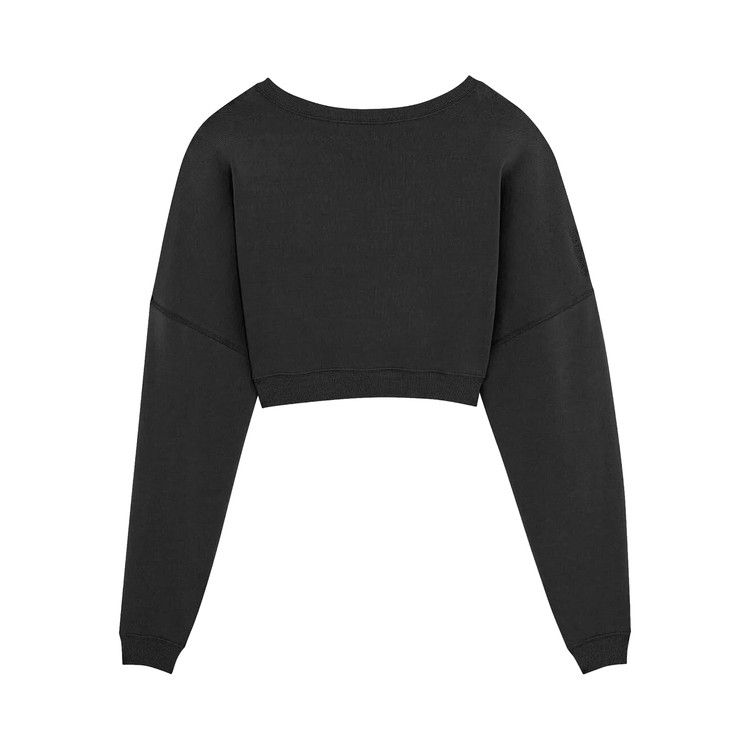 Saint Laurent Cropped Sweatshirt 'Black'