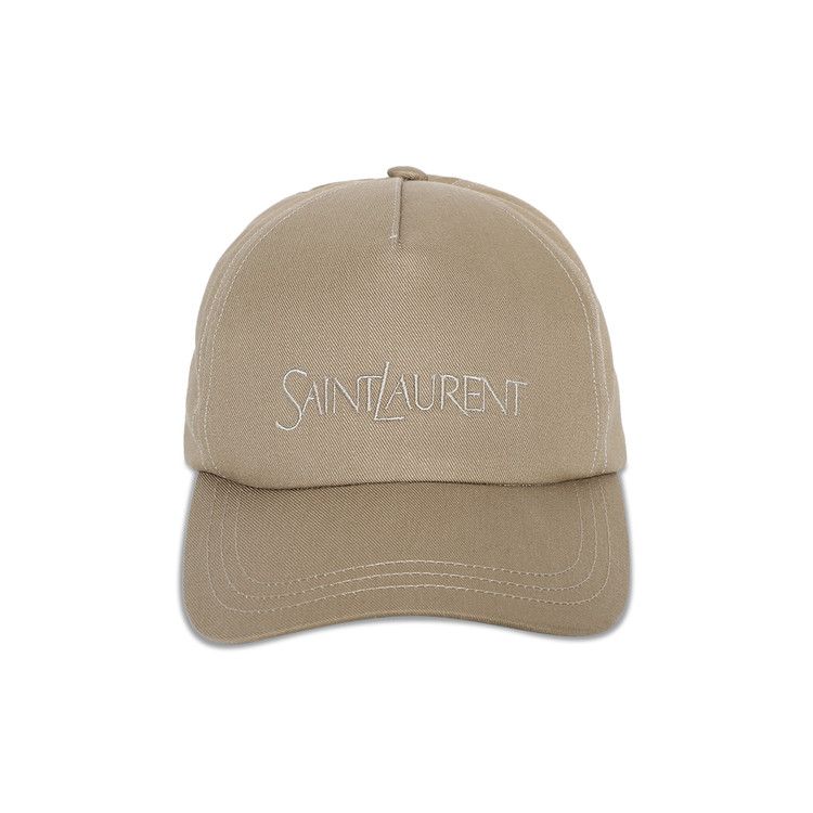 Saint Laurent Logo Embroidered Baseball Cap 'Beige'