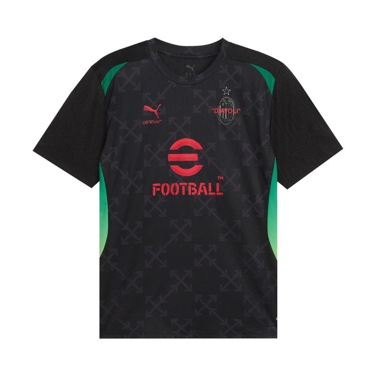 Puma AC Milan x Off-White Pre-Match Jersey 'Puma Black/For All Time Red'
