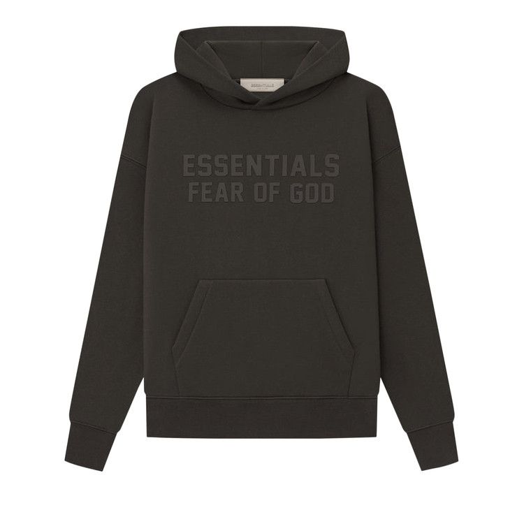 Fear of God Essentials Kids Hoodie 'Off Black'