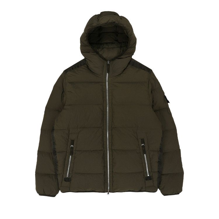 Stone Island Feather Down Hooded Coat 'Olive'