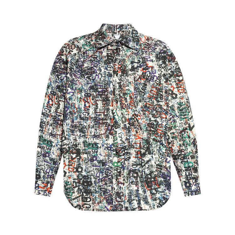 Bottega Veneta Memory Print Long-Sleeve Shirt 'Chalk/Multicolor'