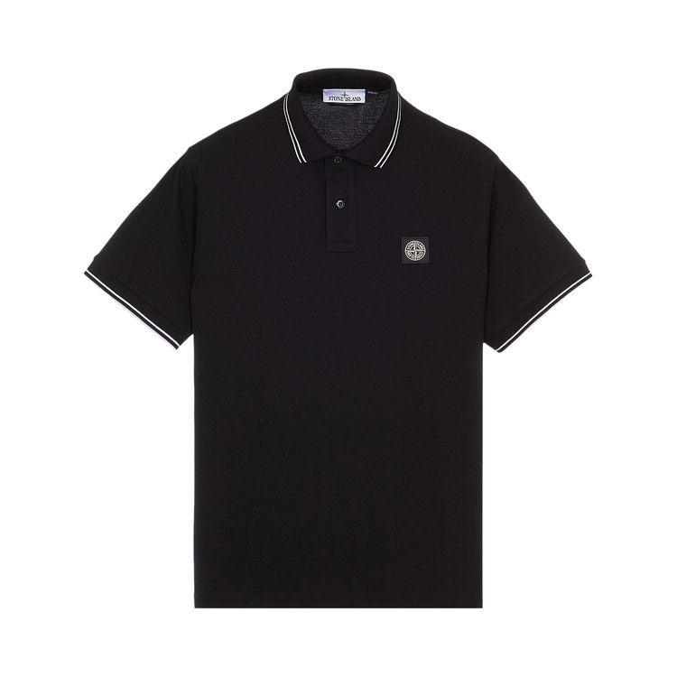 Stone Island Compass Patch Logo Polo Shirt 'Black'