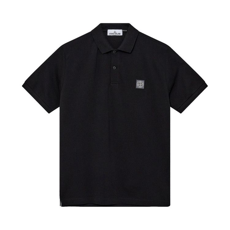 Stone Island Compass Patch Logo Polo Shirt 'Black'