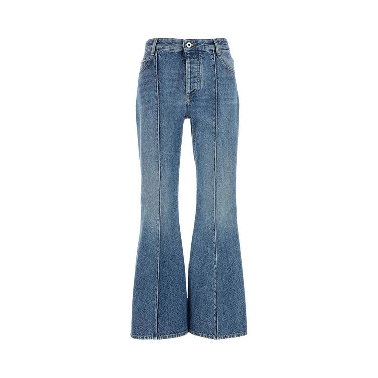 Bottega Veneta Cropped Kick Flare Leg Denim 'Mid Blue'