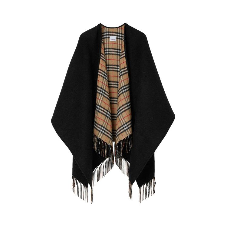 Burberry Reversible Wool Cape 'Black'