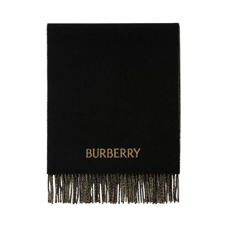 Burberry Cashmere Reversible Scarf 'Camel/Black'