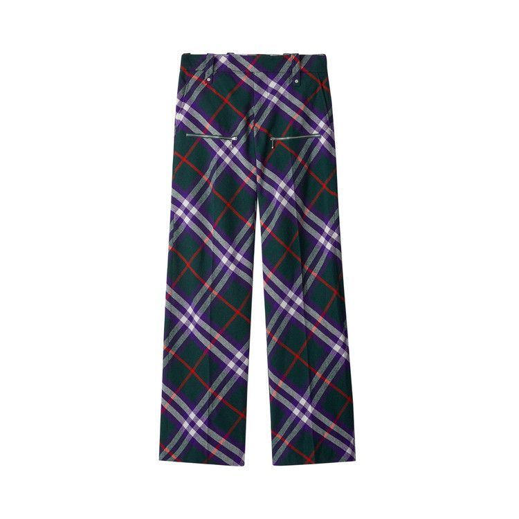 Burberry Check Wool Trousers 'Vine'