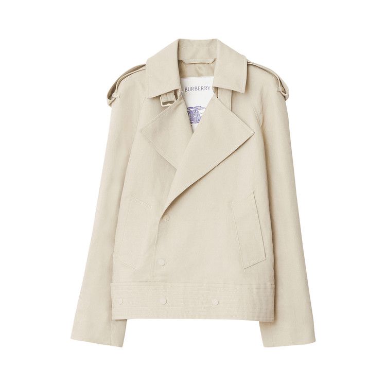 Burberry Canvas Trench Jacket 'Oat'