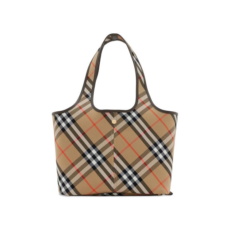 Burberry Small Checked Tote Bag 'Sand'
