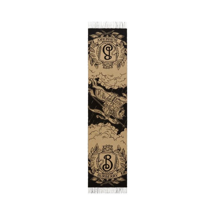Burberry MU Wide Reversible Stormy Knight Scarf 'Sand'