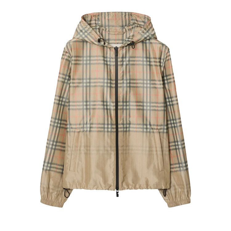 Burberry Newport Check Zip Hoodie 'Sand IP Check'