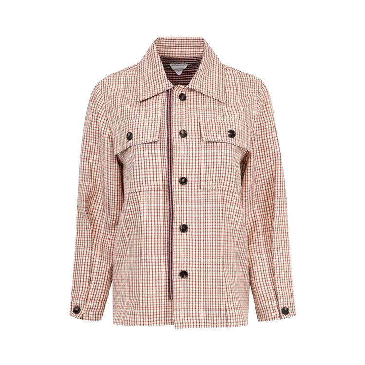 Bottega Veneta Check Shirt 'Pearl/Abyss/Scarlet'