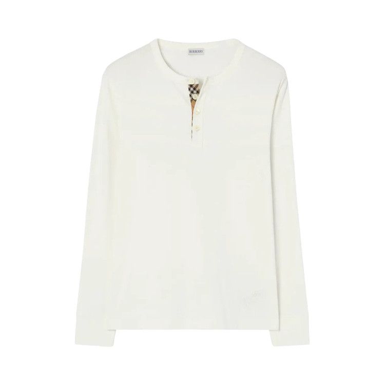 Burberry Henley Long-Sleeve Shirt 'Chalk'