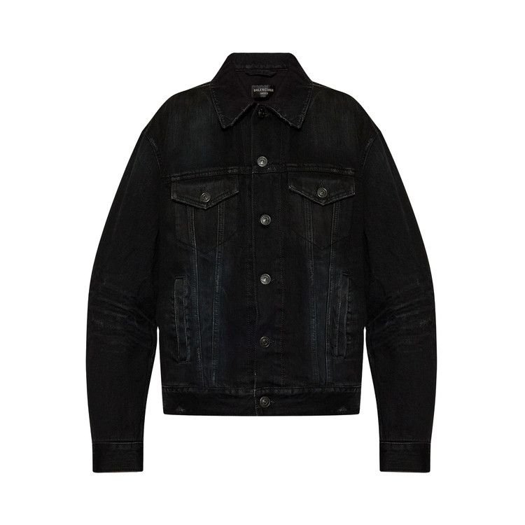 Balenciaga Standing Collar Denim Jacket 'Midnight'