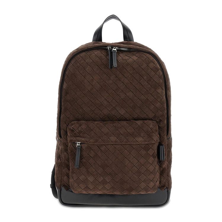 Bottega Veneta Intrecciato Suede Backpack 'Fondant/Black/Silver'