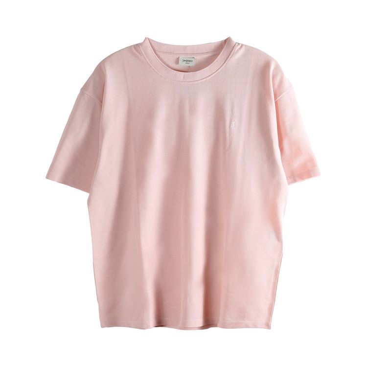 Saint Laurent Large Bord T Shirt 'Rose/Naturel'