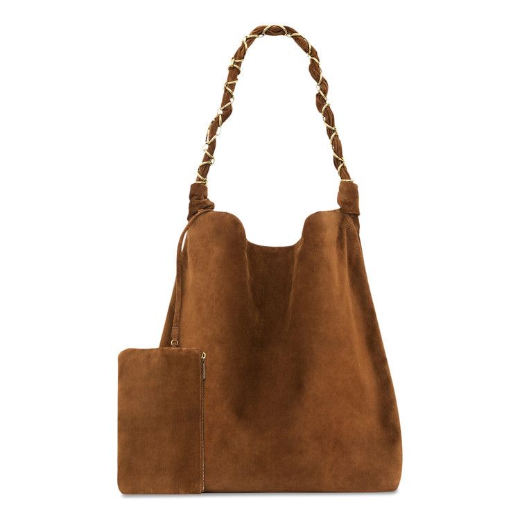 Saint Laurent Amalia In Suede 'Orange Caramel Cognac'