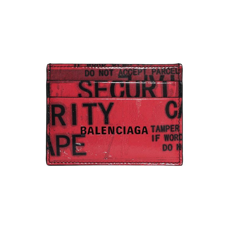 Balenciaga Tape Type Cardholder 'Black/Red'