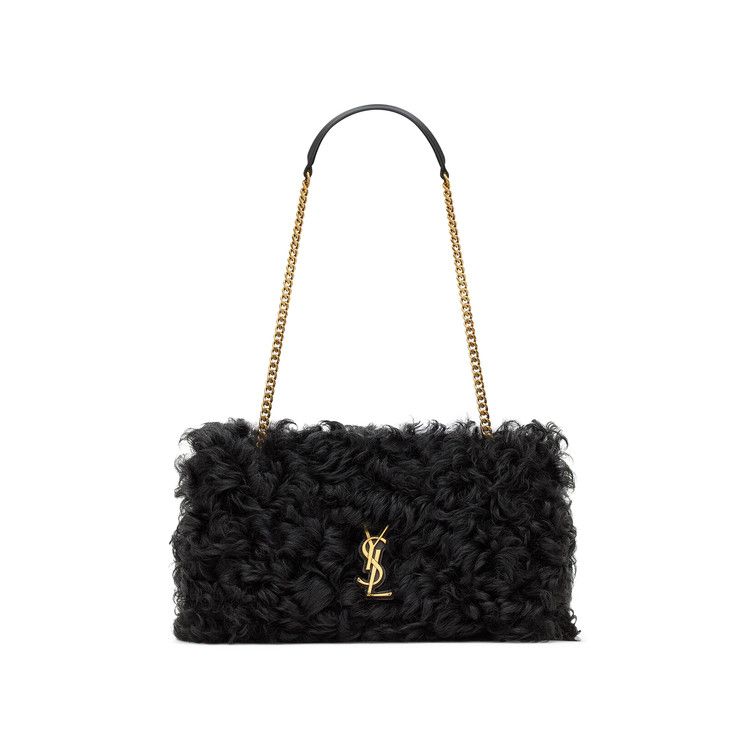 Saint Laurent Jamie Medium In Shearling 'Nero/Nero'