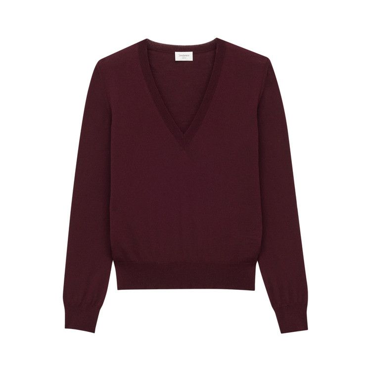 Saint Laurent Wool Sweater 'Bordeaux'