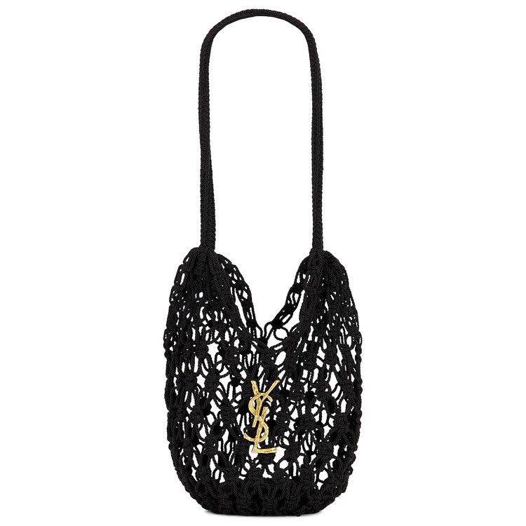 Saint Laurent Small Shopping Crochet Bag 'Nero'