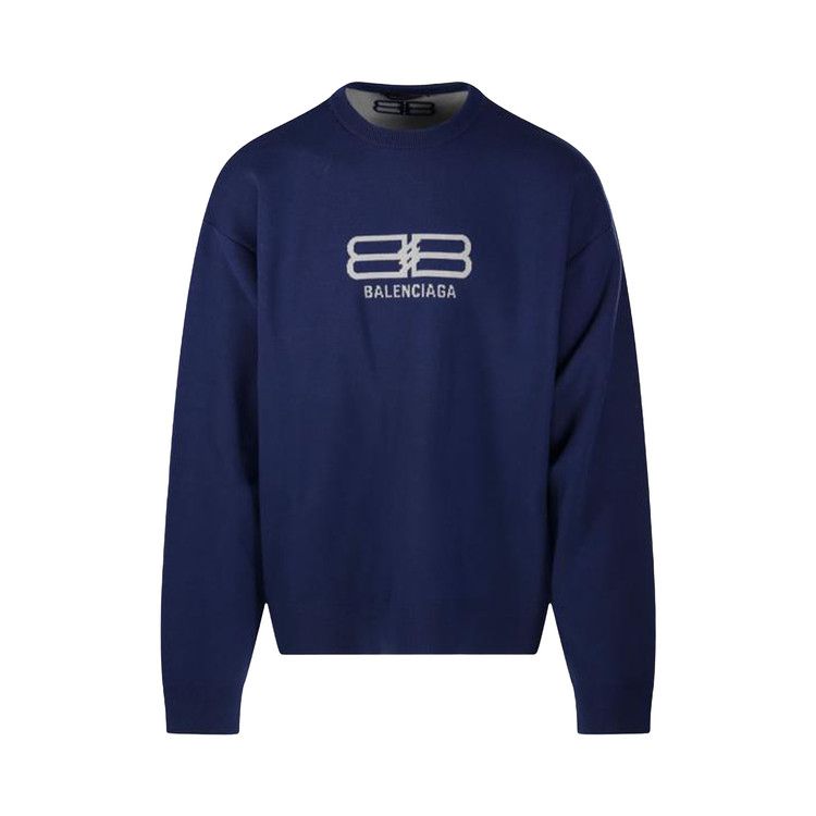 Balenciaga Crewneck Sweater 'Navy/Grey'