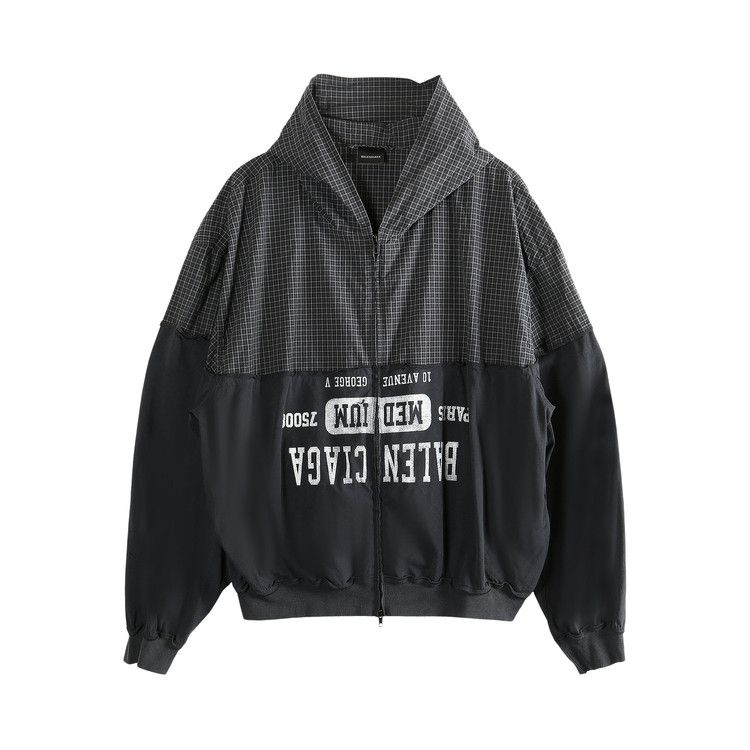 Balenciaga Patched Hooded Shirt 'Black'